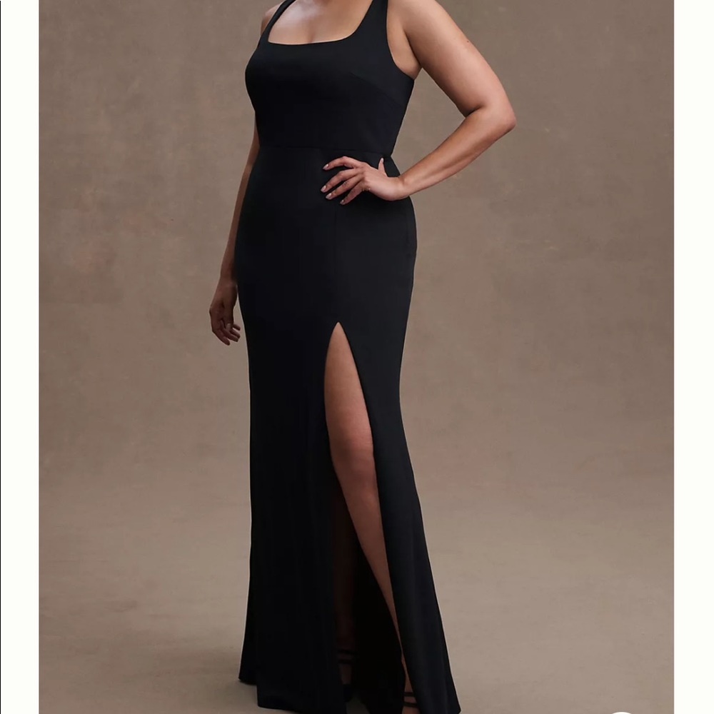 NWT Adena dress BHLDN in black crepe